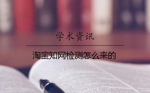 淘寶學(xué)術(shù)檢測(cè)怎么來(lái)的