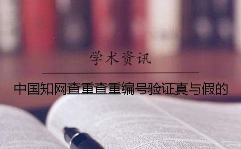 中國學術查重查重編號驗證真與假的