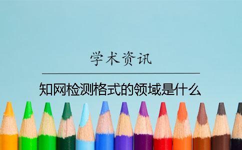 學術檢測格式的領域是什么？