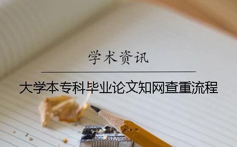 大學本專科畢業(yè)論文學術查重流程