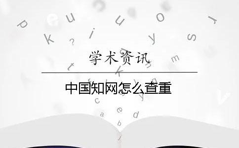 中國學術怎么查重