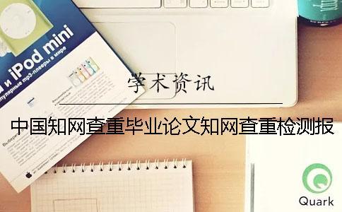 中國(guó)學(xué)術(shù)查重畢業(yè)論文學(xué)術(shù)查重檢測(cè)報(bào)告總共有幾份？