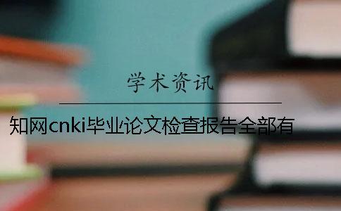 學(xué)術(shù)cnki畢業(yè)論文檢查報告全部有幾份？